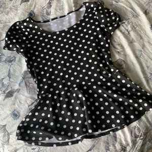 black & white peplum